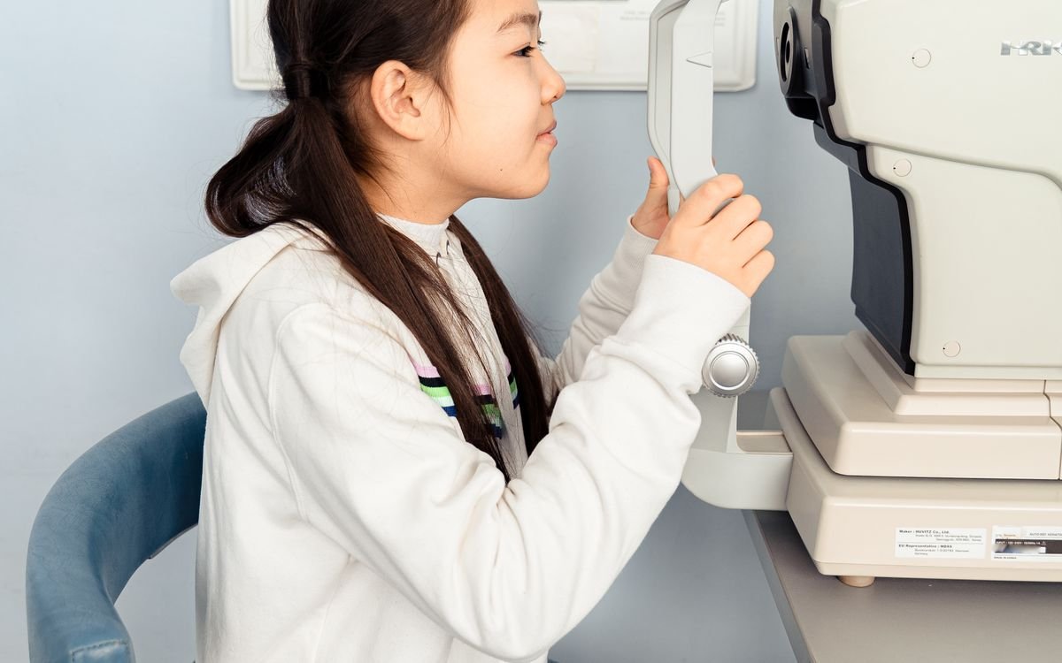Eye check-up at a medical camp